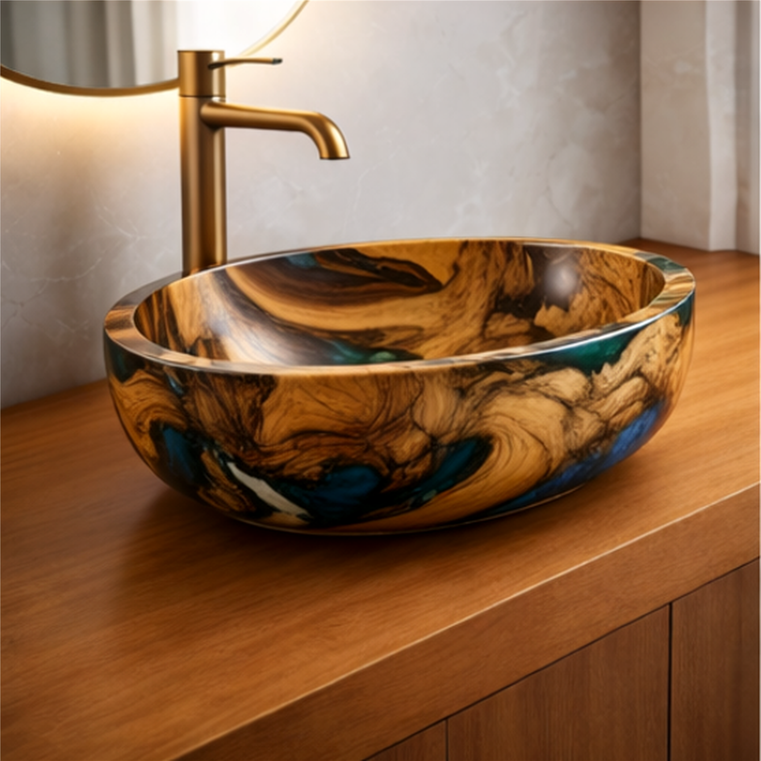 Touchless faucet with vessel sink